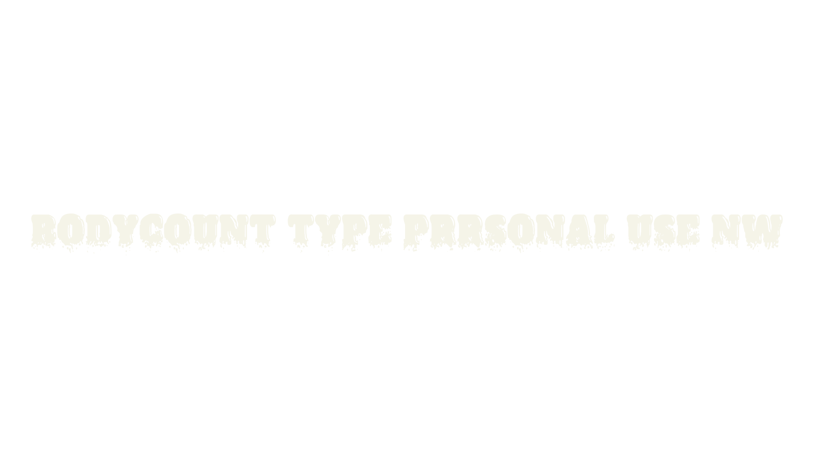 BODYCOUNT TYPE PRRSONAL USE Nw
