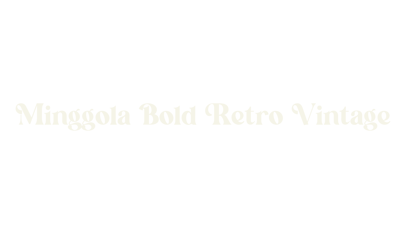 Minggola Bold Retro Vintage
