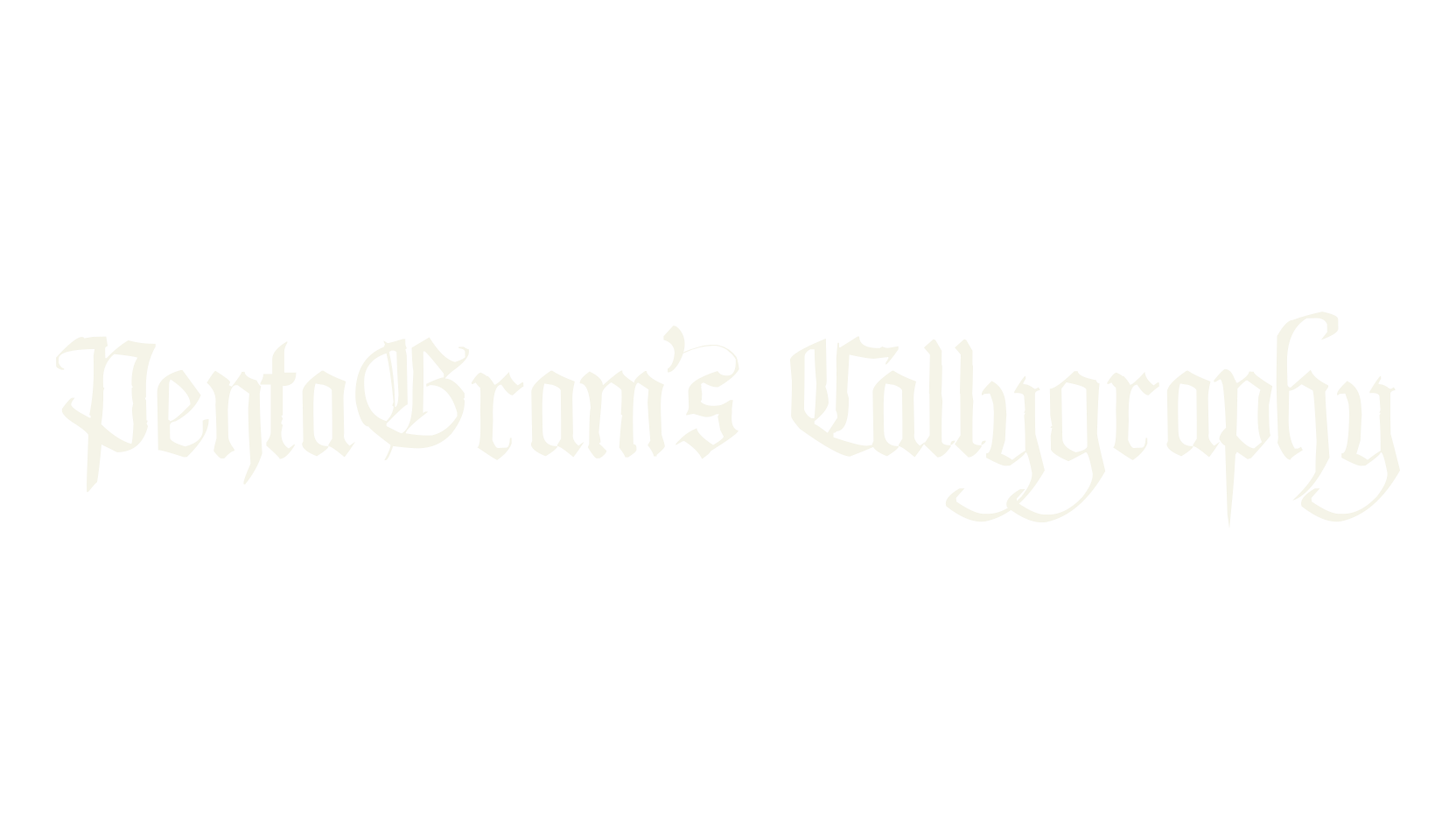 PentaGram’s Callygraphy