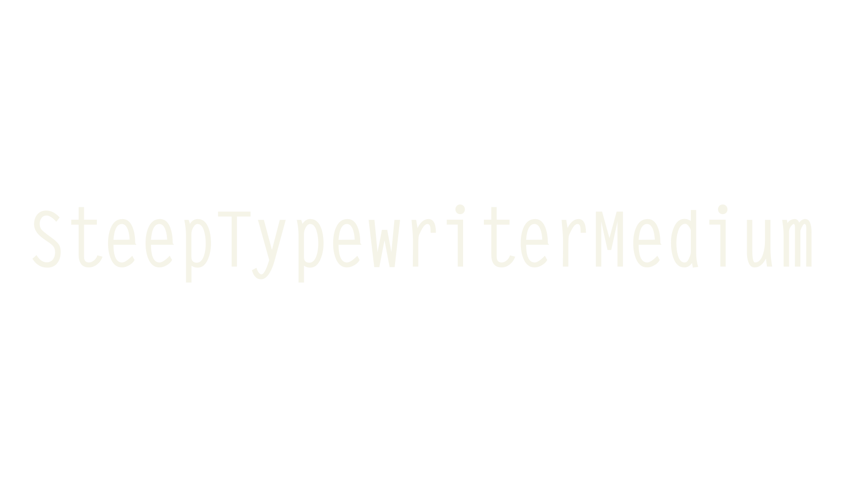 SteepTypewriterMedium